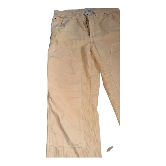 BDG Mango Pale Yellow Corduroy Carpenter Straight Leg Double Knee Panel Pant 8 - Picture 4 of 10